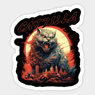 Catzilla Sticker